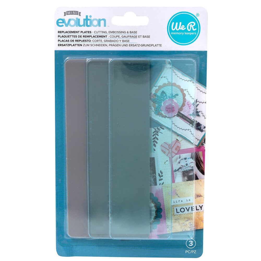 Mini Evolution Replacement Plates / Placas de Corte para Mini Evolution Accesorios para Suajadoras We R Memory Keepers