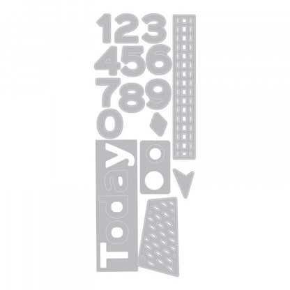 Pop Art Numbers Thinlits Die / Suajes de Números y Símbolos Descontinuado Sizzix