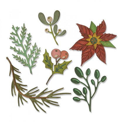 Tim Holtz Thinlits Large Funky Die / Suajes de Flores de Festividades Descontinuado Sizzix