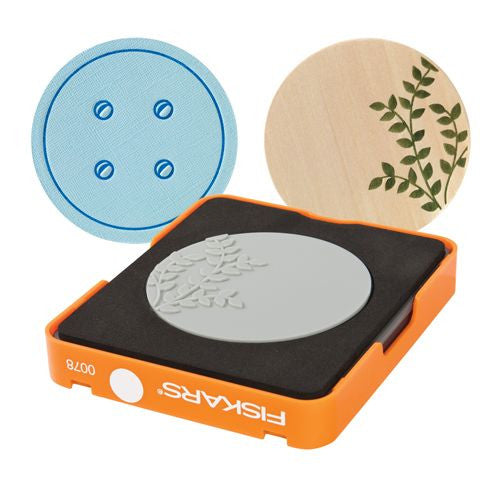 Circle Die Cut and Letterpress Set / Suaje y Prensa de CÃrculos Dados de Corte / Suajes / Troqueles Fiskars