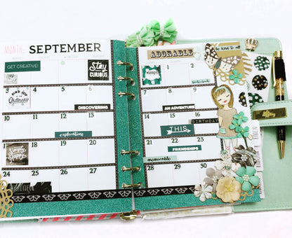 My Prima Planner Collection Pen Golden Heart / Bolígrafo de Tinta Azul con Detalles Dorados Descontinuado Prima Marketing