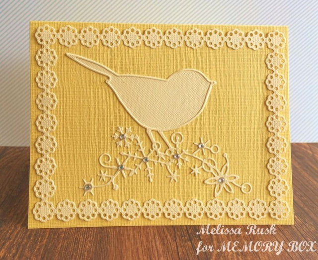 Elodee Bird Backgraound Die / Suaje de Corte Pájaro Dados de Corte / Suajes / Troqueles Memory Box