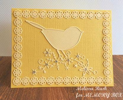 Elodee Bird Backgraound Die / Suaje de Corte Pájaro Dados de Corte / Suajes / Troqueles Memory Box