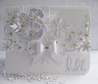Mayfield Corner Die / Suaje de Corte Esquina Flores y Mariposas Descontinuado Poppy Stamps