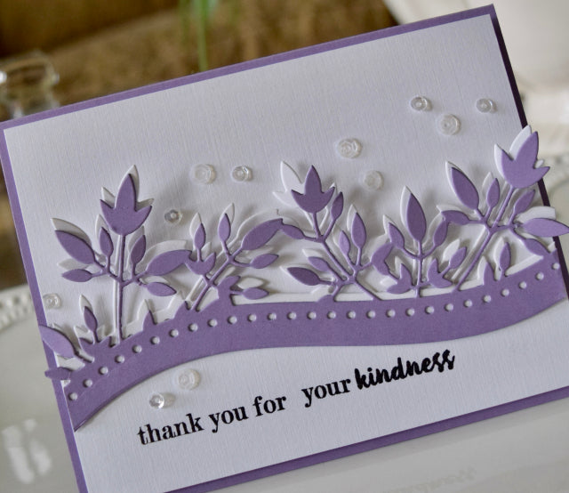 Freida Curve Die / Suaje de Corte Orilla Curva con Hojas Descontinuado Poppy Stamps