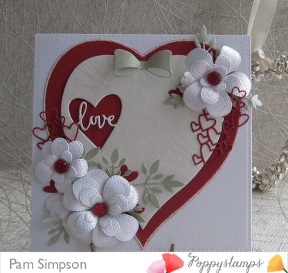 Stitched Bloom Trio Die / Suaje de Corte Trio Flores Descontinuado Poppy Stamps