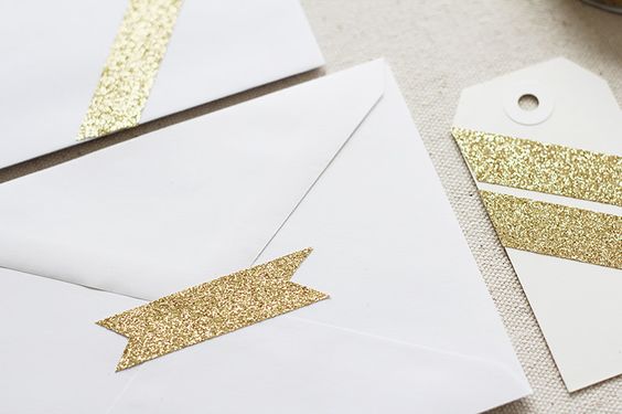 Decorative Tape Gold Glitter / Cinta Decorativa Dorada Con Brillitos Descontinuado Heidi Swapp