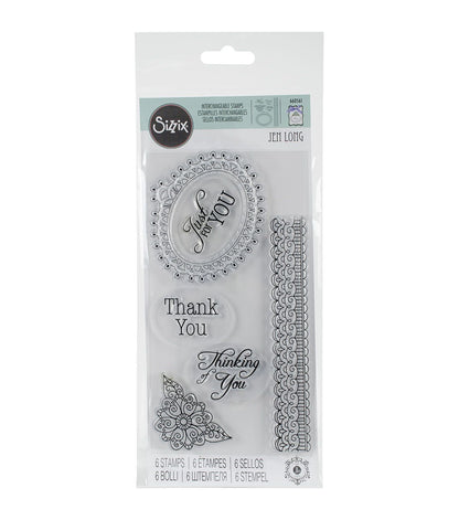 Clear Stamps Thank You / Sellos de Polimero Frases Gracias Descontinuado Sizzix