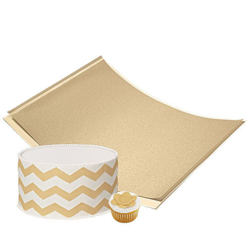 Hoja de Papel Comestible Oro / Sugar Sheet Shimmering Gold Descontinuado Wilton