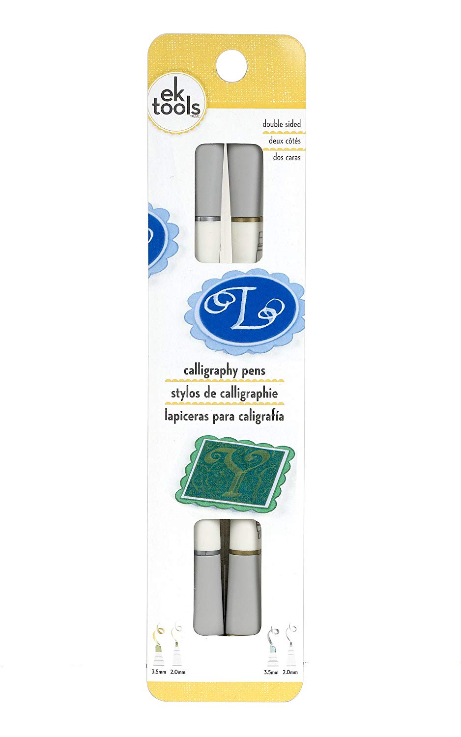 Pack Calligraphy Artist Pens Silver and Gold / Plumones de Caligrafia Plateado y Dorado Descontinuado Ek Success