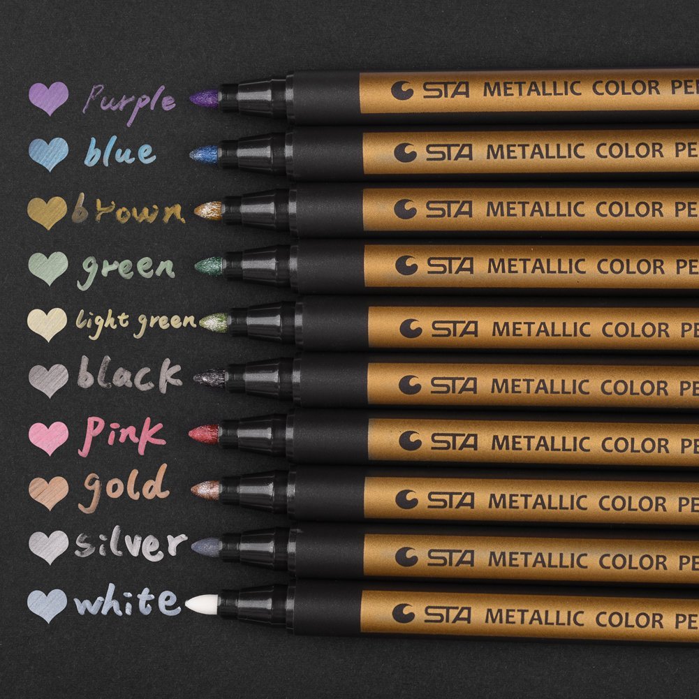 Metallic Marker Pens / Marcadores Metálicos 10 pz. Descontinuado STA