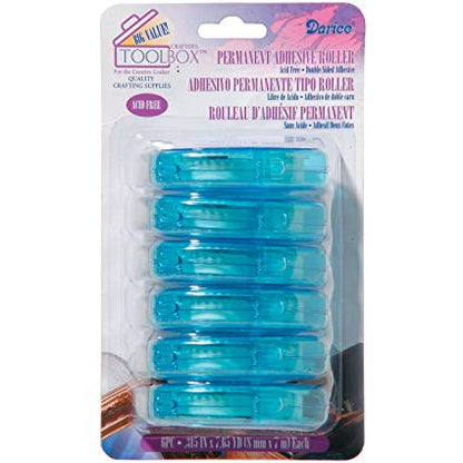 6 Permanent Glue Tape Runner / Cintas Adhesivas Permanentes Descontinuado Darice