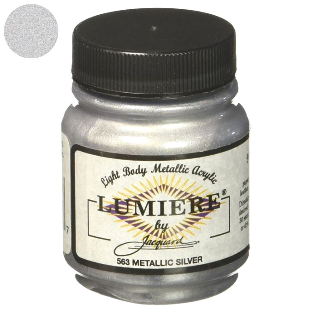 Lumiere Acrylic Paint Metallic Silver / Pintura AcrÃlica Plata Metálica Acrìlicos Jacquard