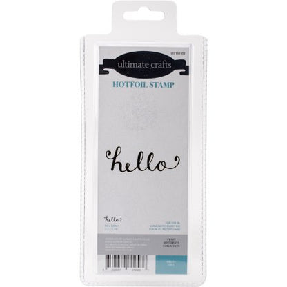 Hotfoil Stamp Hello / Placa para Foil Hello Descontinuado Ultimate Crafts