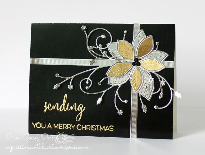 Poinsettia Ribbon Die / Suaje de Corte Flor Nochebuena Dados de Corte / Suajes / Troqueles Poppy Stamps