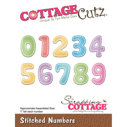 Stitched Numbers Die / Suaje de Numeros Descontinuado Cottage Cutz