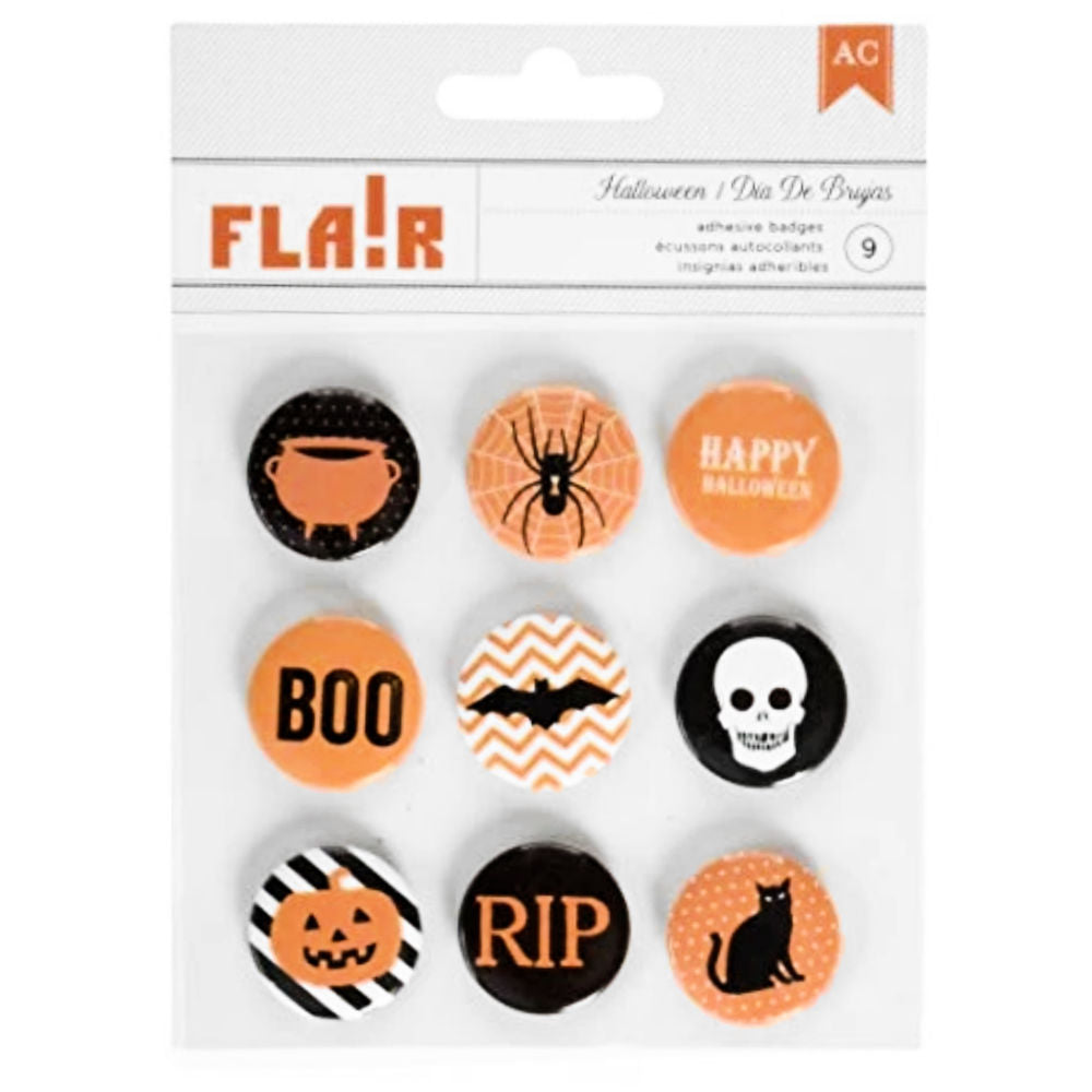 Halloween Flair Plastic Buttons / Botones Decorativos Halloween Descontinuado American Crafts