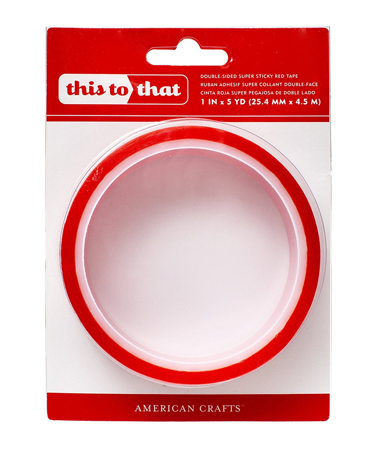 Double Sided Super Sticky Red Tape / Cinta Adhesiva Doble Cara Extra Fuerte Descontinuado American Crafts