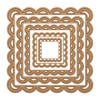 Lacy Squares Dies and Emboss / Suaje y Realce Cuadrados con Encajes Descontinuado Spellbinders