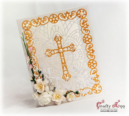 Frame with Cross / Cruz con Marco Descontinuado Cheery Lynn Designs