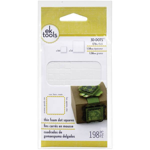 Thin Foam Dot Squares / Cuadritos de Pegamento 3D Descontinuado Ek Success