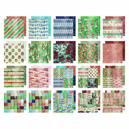 Holidays Past Papers 12" x 12" / Block de Papel Fiestas Navideña 20 Hojas Descontinuado Tim Holtz