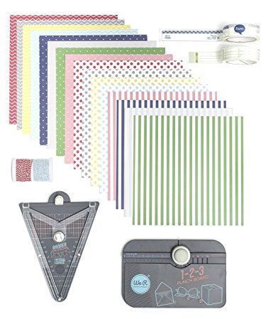 1-2-3 Punchboard Pack / Oferta, Paquete de Tablas y Cintas Descontinuado We R Memory Keepers