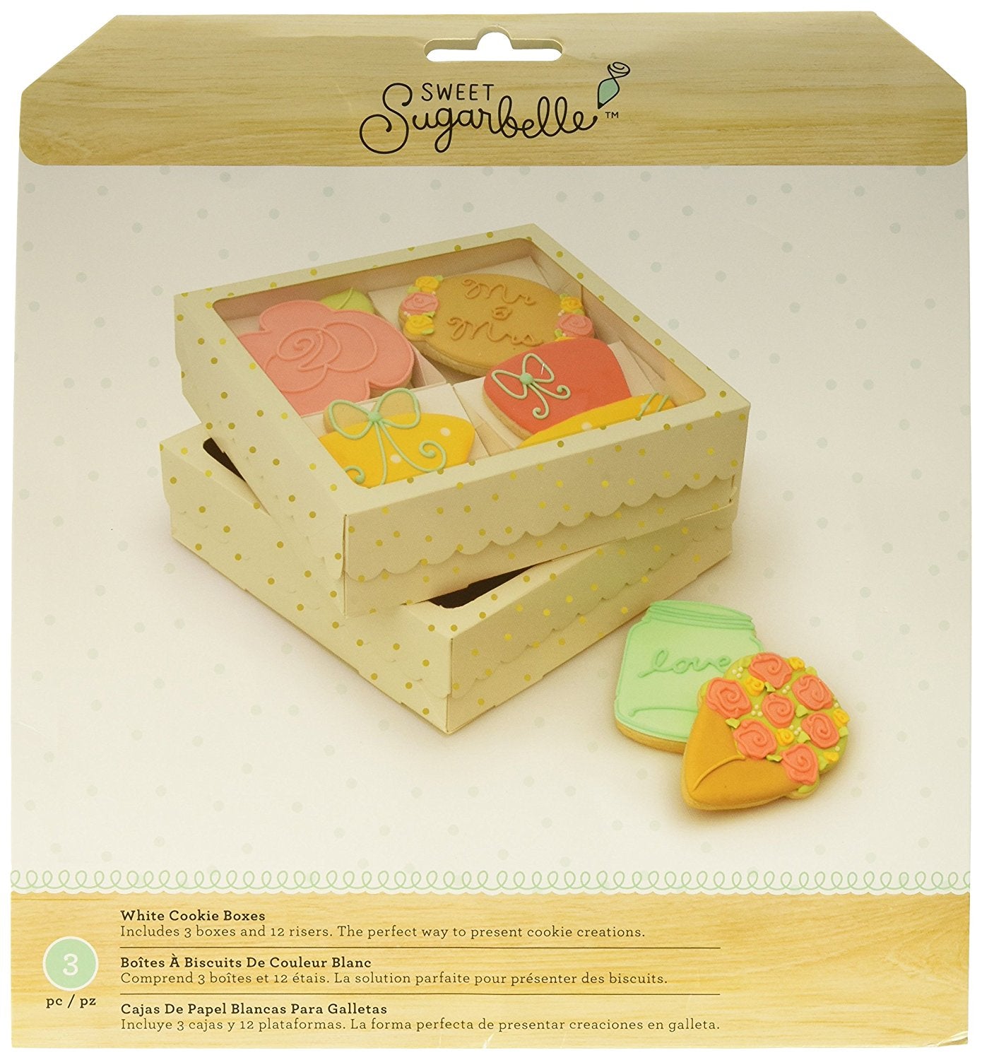 Sweet Sugarbelle Four Cookie Box White /  Caja para 4 Galletas Color Blanca Descontinuado Sugarbelle