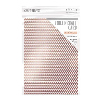 Foiled Kraft Paper Rose Gold Triangles / Papel Metalizado Oro Rosado Triangulos Papel Craft Perfect