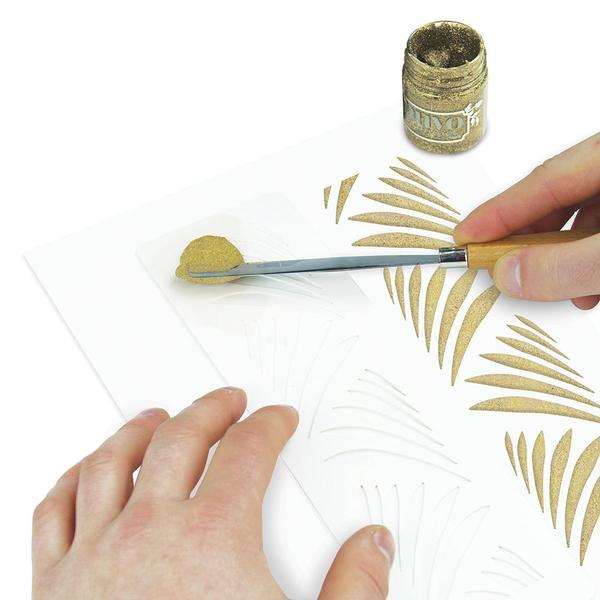 Glimmer Paste Golden Crystal / Pasta Brillante Dorada Pastas Texturizadoras y Medios Mixtos Nuvo