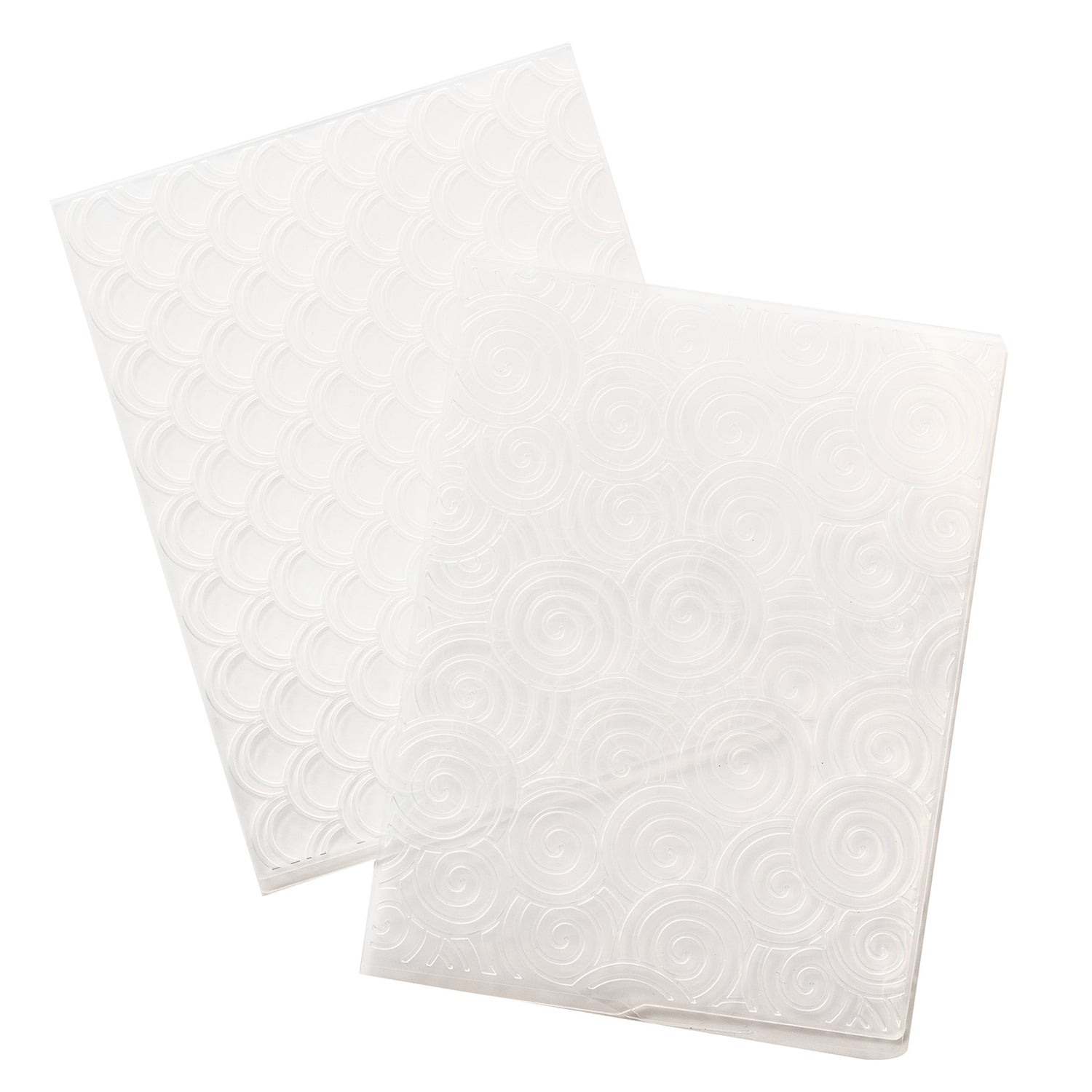 Swirls &amp; Scallops Embossing Folders / Folders de Grabado Remolinos y Escalopas Descontinuado We R Memory Keepers