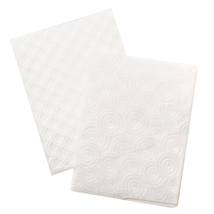 Swirls &amp; Scallops Embossing Folders / Folders de Grabado Remolinos y Escalopas Descontinuado We R Memory Keepers
