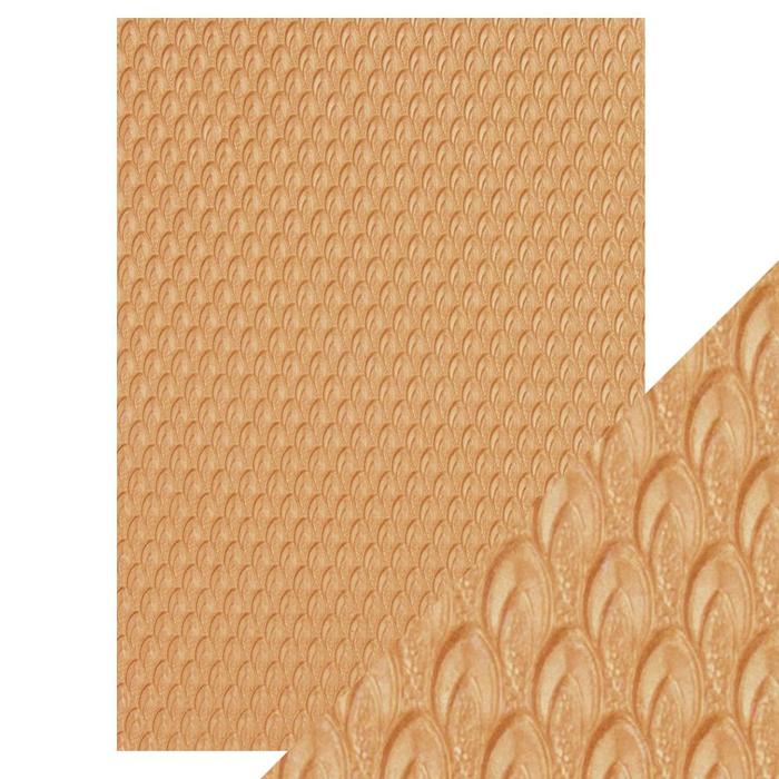 Embossed Cotton Papers Golden Scale / Papel Algodón Repujado Descontinuado Craft Perfect