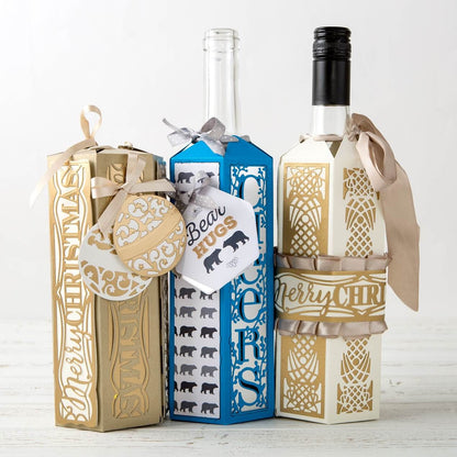 Bottle Wrap Die / Suaje de Envoltura de Botellas Descontinuado Tonic Studios