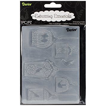 Embossing Folder Birdcages/ Folder de Grabado Pajareras Descontinuado Darice