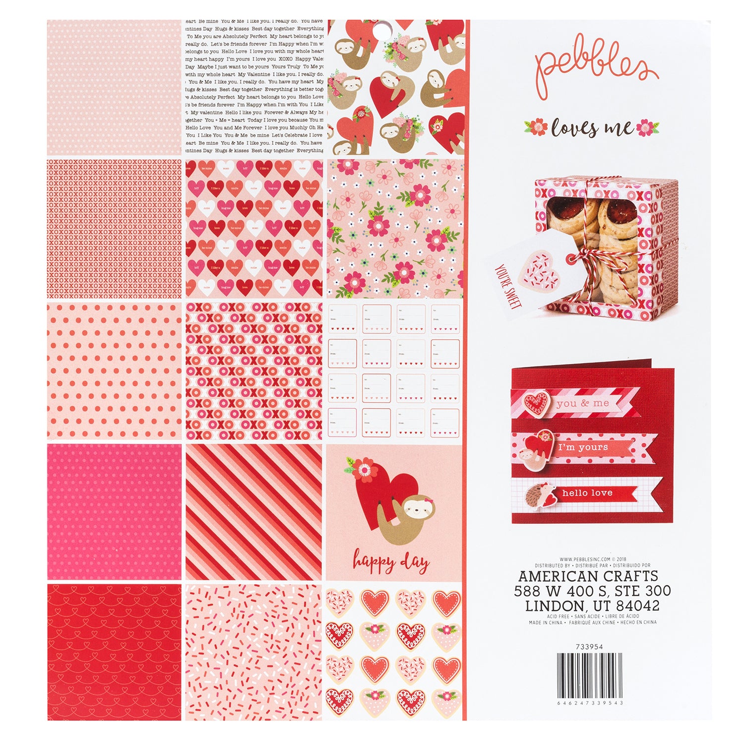 Paper Pad Loves Me / Block de Papel Amor Descontinuado Pebbles