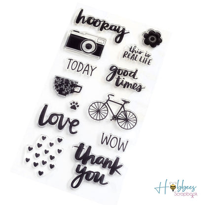 Slice of Life Clear Stamps / Sellos de Polímero Descontinuado American Crafts