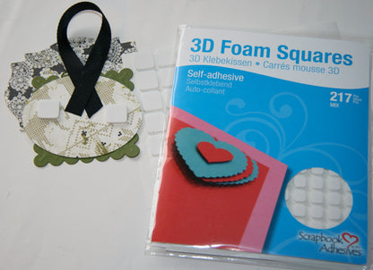 3D Foam Squares Self-Adhesive / Foami Cuadrados en 3D Autoadhesivos Adhesivos / Pegamentos Scrapbook Adhesive