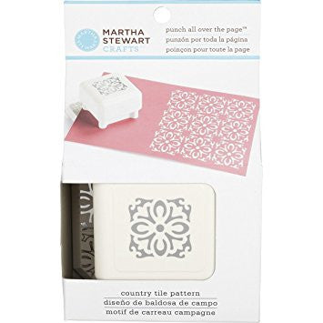 All Over the Page Country Tile Pattern / Perforadora Adornos Hojas Descontinuado Martha Stewart