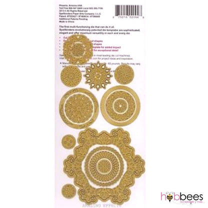 Shapeabilities Dies Gold Facets / Suaje y Realce Faceteados Descontinuado Spellbinders