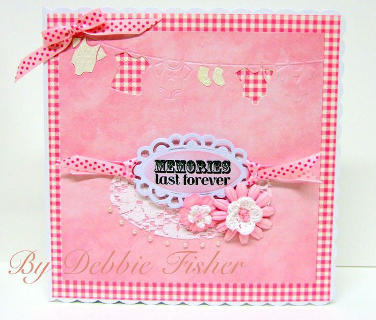 Embossing Baby Clothes On Line / Folder de Grabado Tendedero Ropa Bebe Descontinuado Darice
