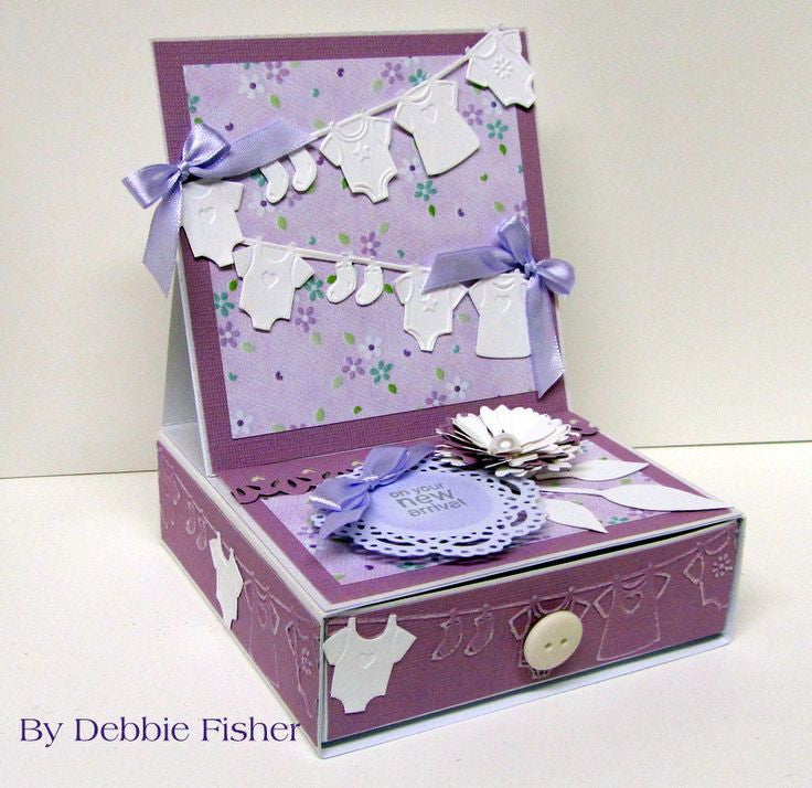 Embossing Baby Clothes On Line / Folder de Grabado Tendedero Ropa Bebe Descontinuado Darice