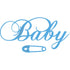 Baby Text & Safety Pin / Bebe y Segurito Descontinuado Marianne design