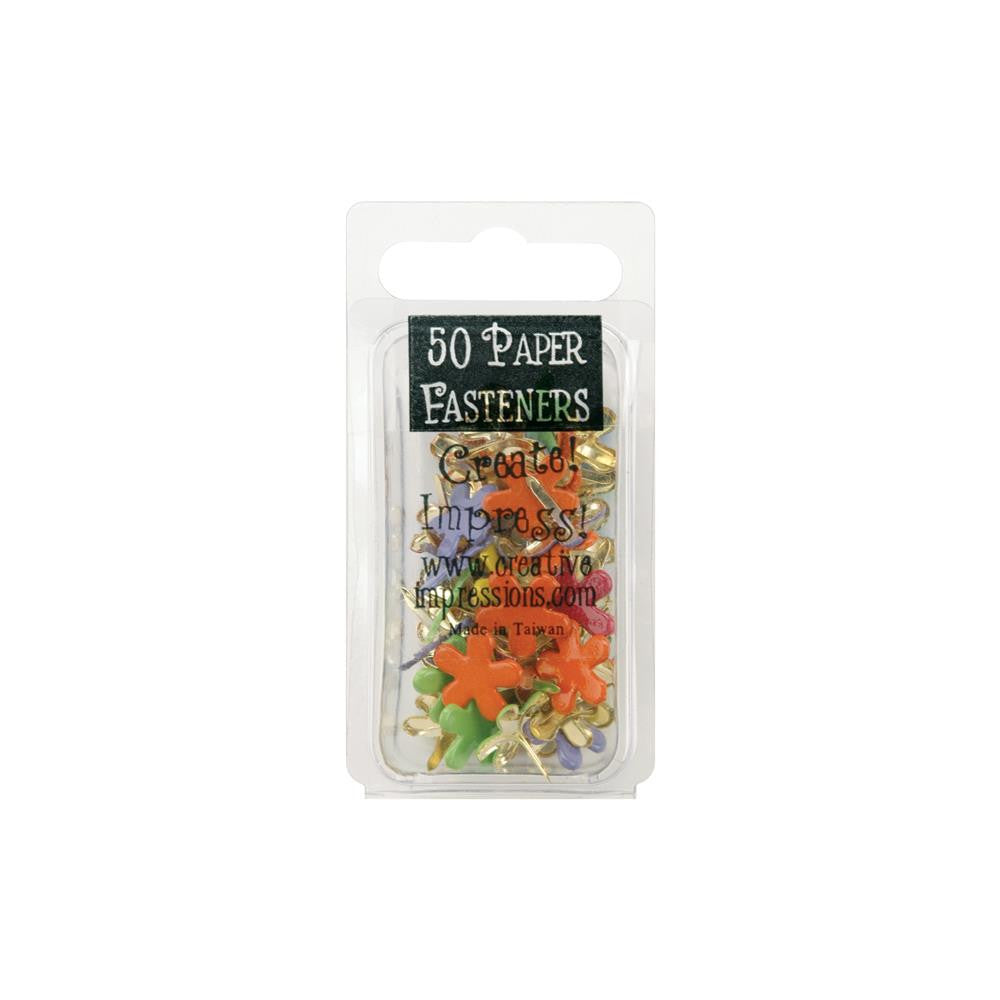 Tropical Funky Flower Brads Adornos / Embellishments Creative Impressions