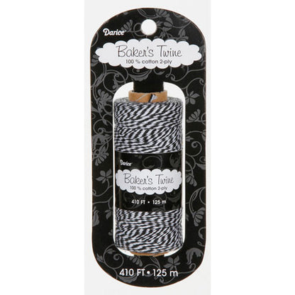 Bakers Twine Cotton Black-White / Rollo de Hilo Twine 125 metros Negro-Blanco Descontinuado Darice