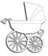 Baby Carriage Die / Suaje de Corte Carriola Descontinuado Memory Box