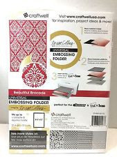 Beautiful Brocade Embossing Folder Plus / Folder de Grabado Plus de Brocados Descontinuado Craftwell
