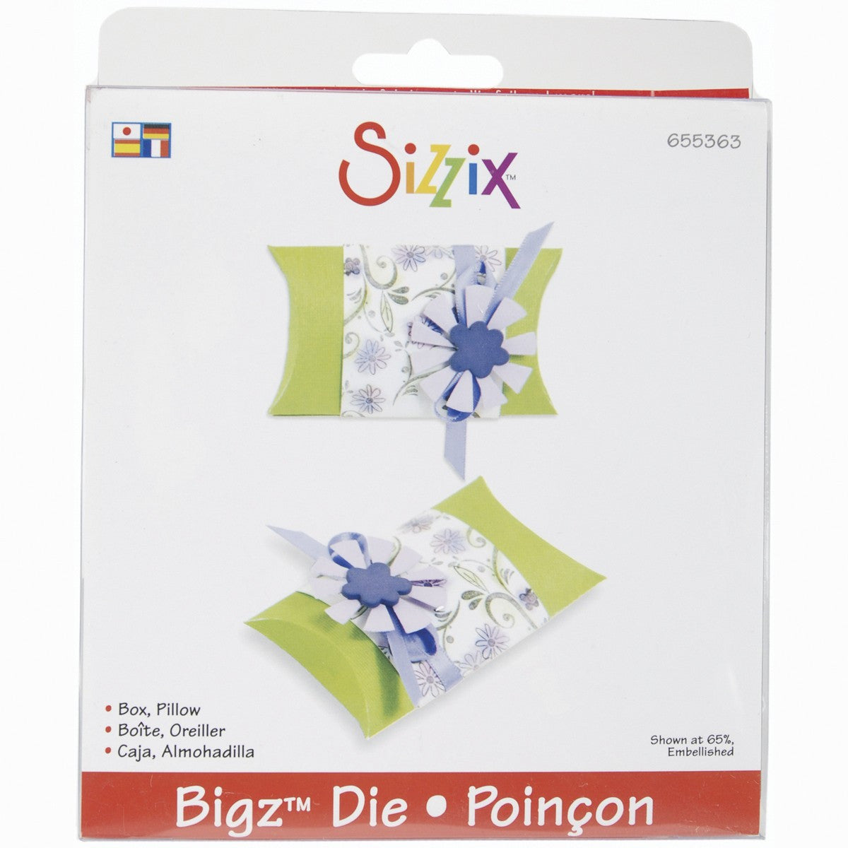 Bigz Pillow Box Die / Suaje de Corte de Caja de Almohada Descontinuado Sizzix