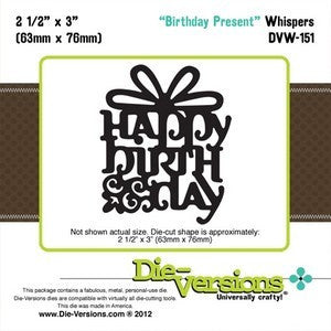 Birthday Present Die / Suaje de Regalo Happy Birthday Descontinuado Die-versions