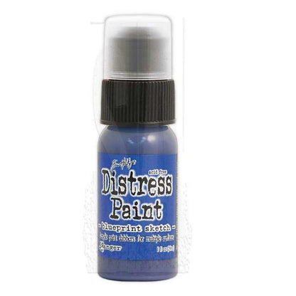 Distress Dabber Blueprint Sketch Acrylic Paint /  Pintura Acrílica Azul Oscuro Pintura y Medios Mixtos Ranger